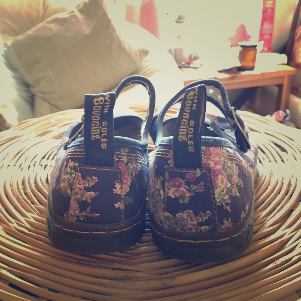 New Floral Mary Jane Dr Martens